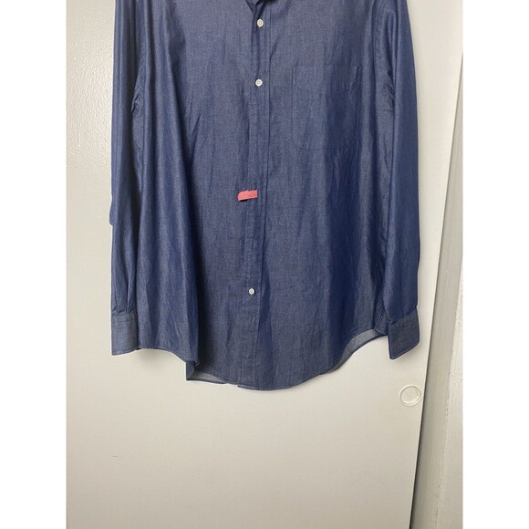 Ralph Lauren Button-Down Long Sleeve Blue Classic Fit Shirt Men's Size L  34/35 - Picture 14 of 14
